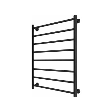 Kopalniški brisačni radiator INOX FLAT 163W/230V 77x53 cm nerjaveče/črna