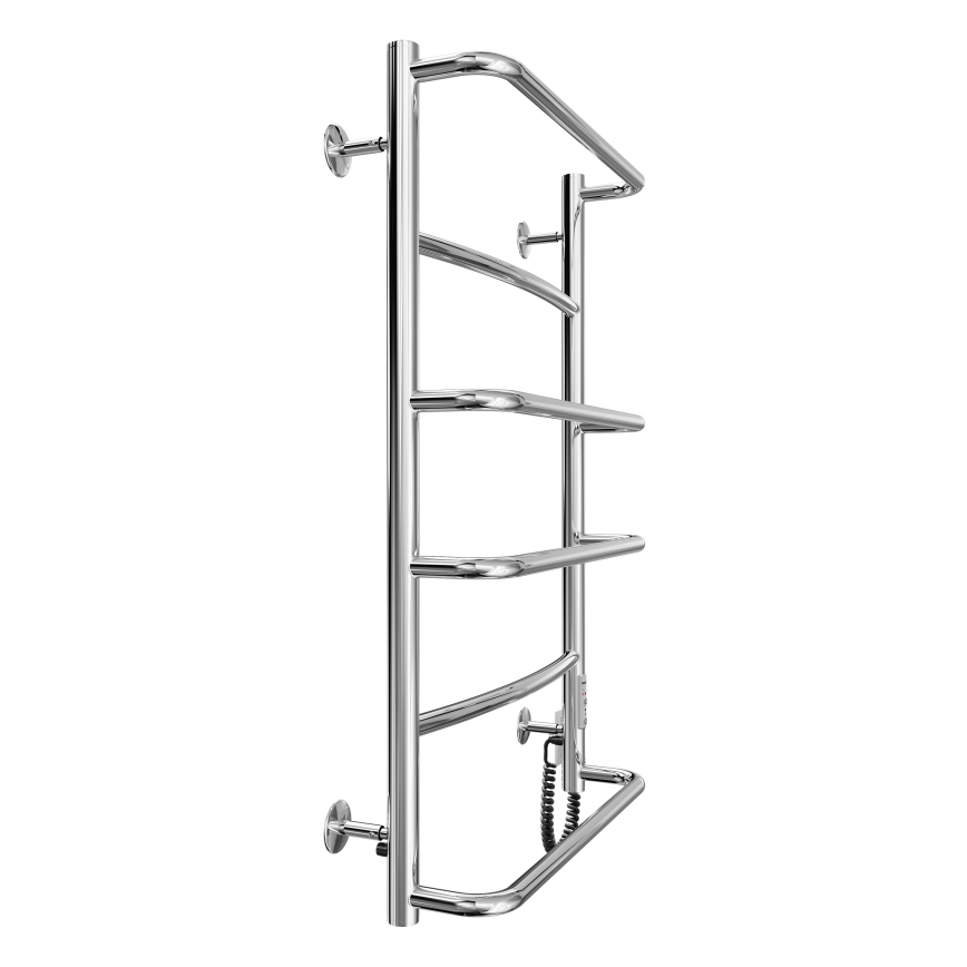 Kopalniški brisačni radiator LUX 105W/230V 81x52 cm nerjaveče jeklo/sijajni krom desna