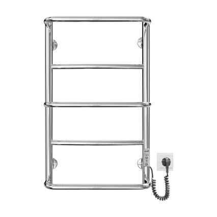 Kopalniški brisačni radiator LUX 65W/230V 66x42 cm iz nerjavečega jekla/sijajni krom desni