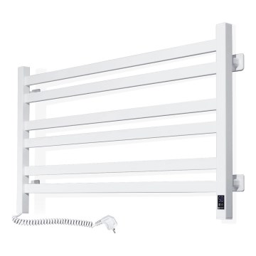 Kopalniški brisačni radiator s termostatom AVANGARD 316W/230V 50,6 cm IP44, bel, z levim priključkom, kvadraten