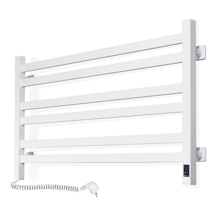 Kopalniški brisačni radiator s termostatom AVANGARD 316W/230V 50,6 cm IP44, bel, z levim priključkom, kvadraten