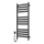 Kopalniški brisačni radiator s termostatom LARGO 256W 120x50 cm, črn, levi