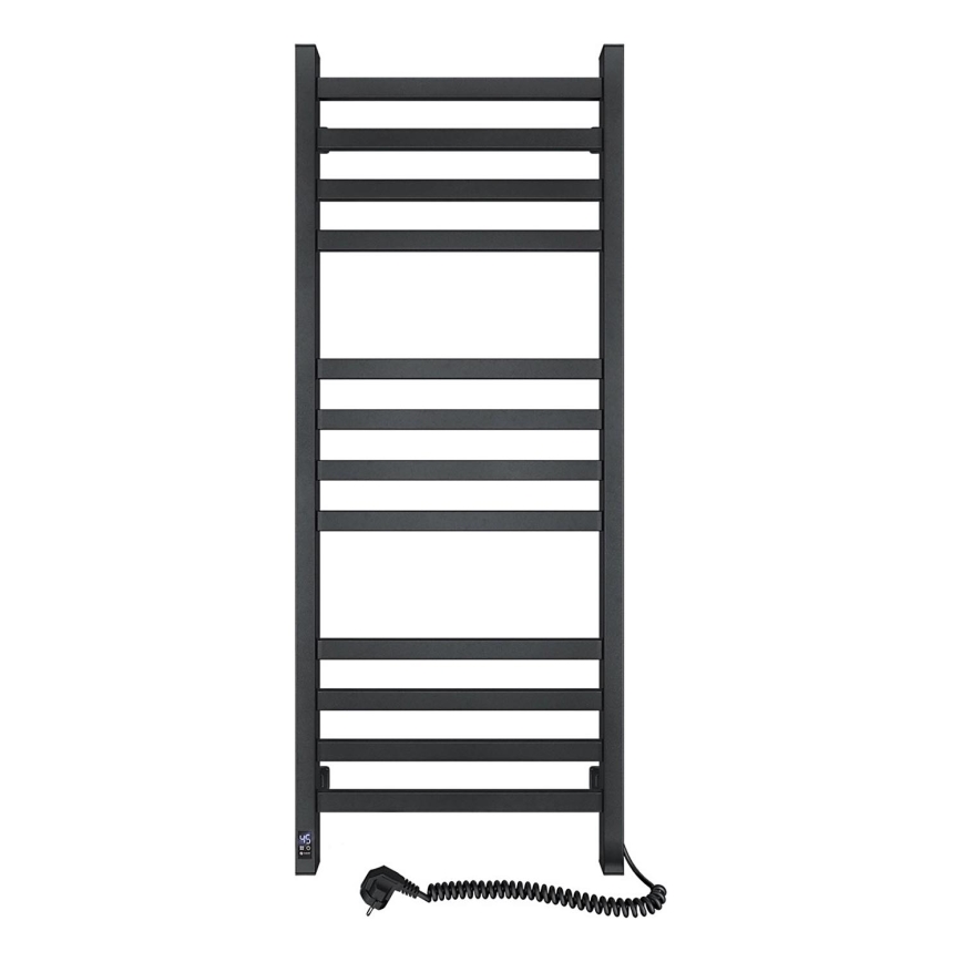 Kopalniški brisačnik z termostatom AVANGARD 459W/230V 120,6 cm IP44 črn desni oglat