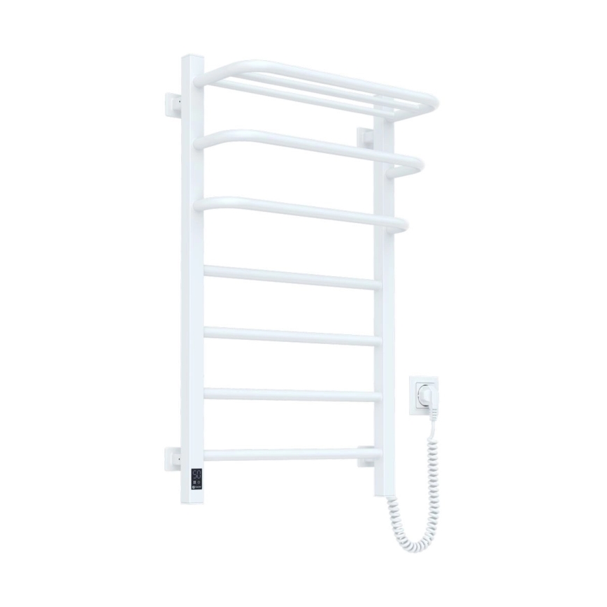 Kopalniški električni radiator z termostatom FORTIS, 350 W/230 V, 80,6 cm, IP44, bel, desni