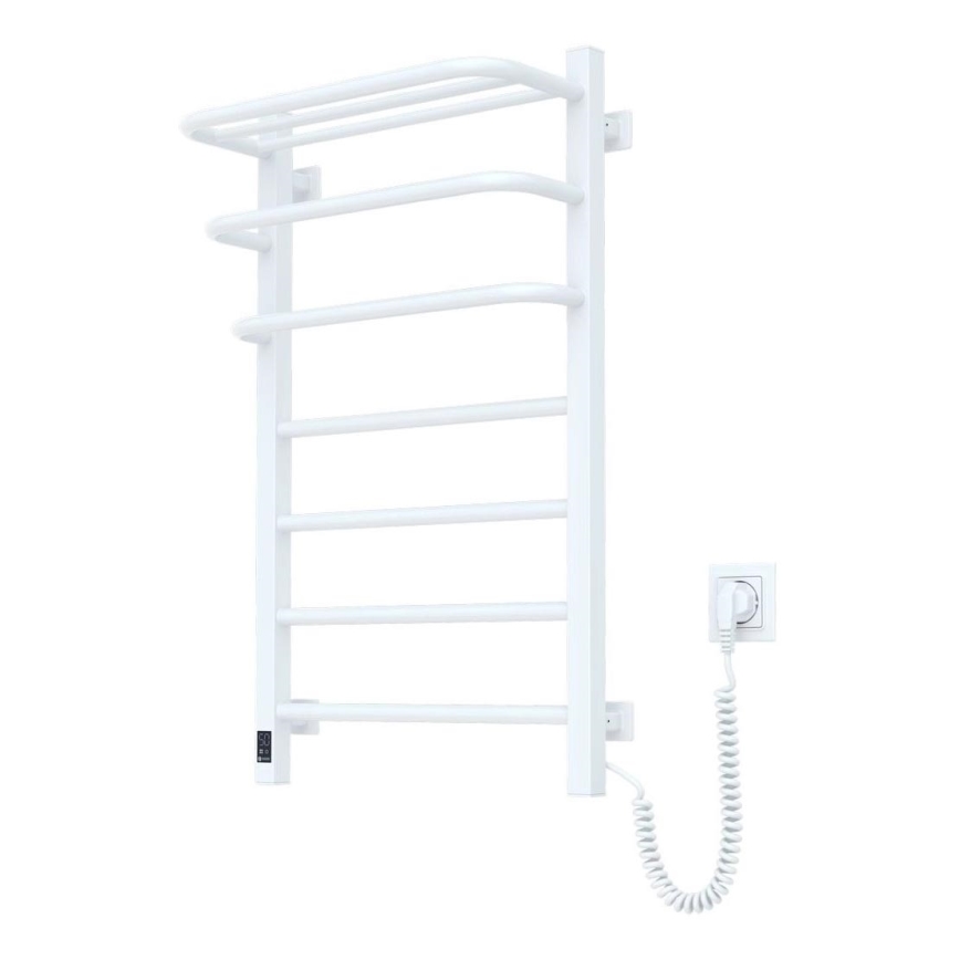 Kopalniški električni radiator z termostatom FORTIS, 350 W/230 V, 80,6 cm, IP44, bel, desni