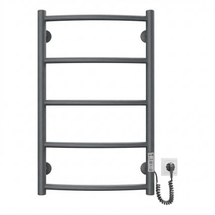 Kopalniški lestevni radiator CLASSIC 65W/230V 66x42 cm nerjaveče/antracit desni