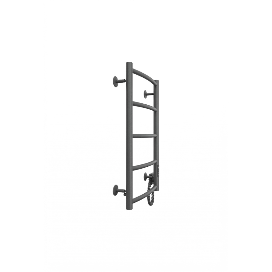 Kopalniški lestevni radiator CLASSIC 65W/230V 66x42 cm nerjaveče/antracit desni