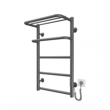 Kopalniški lestevni radiator HOTEL 75W/230V 66x42 cm, nerjaveče jeklo/antracit, desni