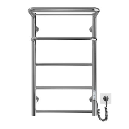 Kopalniški lestevni radiator HOTEL 75W/230V 66x42 cm nerjavno jeklo/krom desna