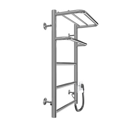 Kopalniški lestevni radiator HOTEL 75W/230V 66x42 cm nerjavno jeklo/krom desna