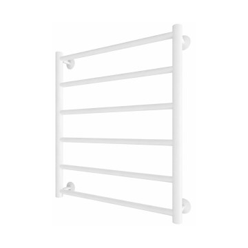 Kopalniški lestevni radiator INOX 122W/230V 57x43 cm nerjaveče jeklo/bela