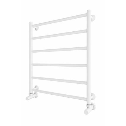 Kopalniški lestevni radiator INOX 122W/230V 57x43 cm nerjaveče jeklo/bela