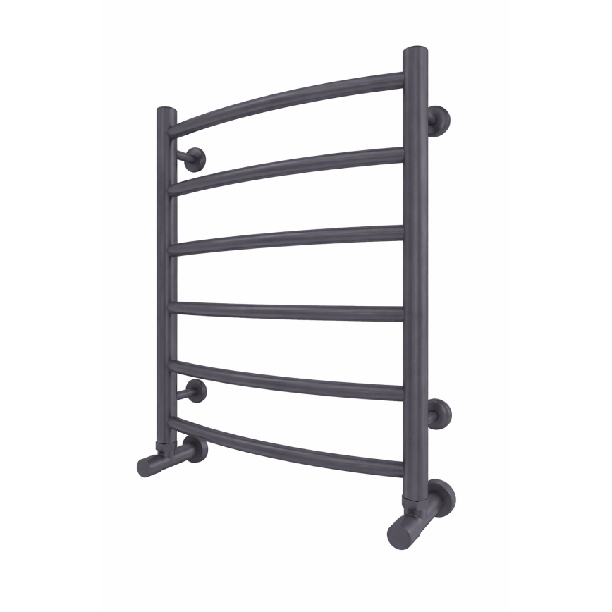 Kopalniški lestevni radiator INOX CLASSIC 120W/230V 57x43 cm nerjaveče jeklo/antracit