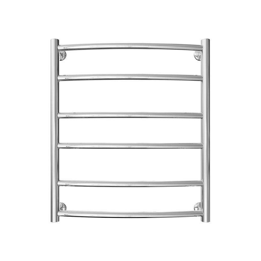 Kopalniški lestevni radiator INOX CLASSIC 122W/230V 57x53 cm nerjaveče jeklo/sijajni krom