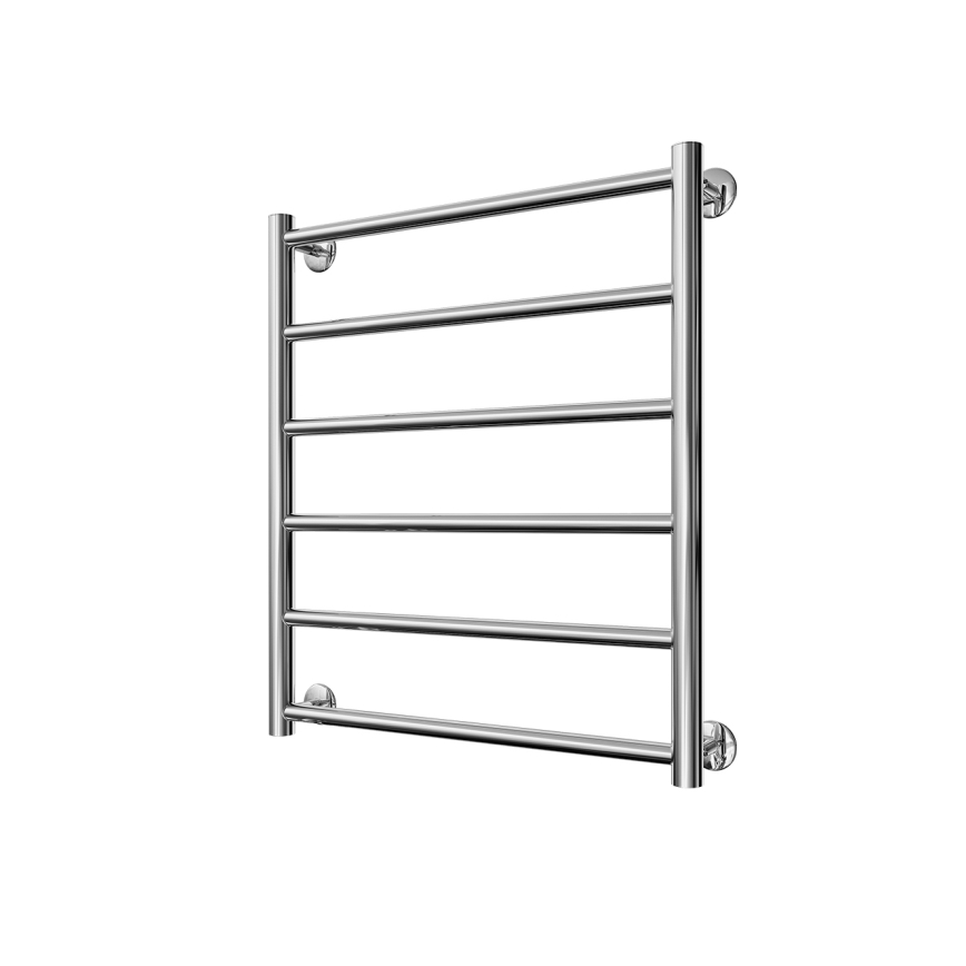 Kopalniški lestevni radiator INOX FLAT 122W/230V 57x43 cm nerjaveče jeklo/sijajni krom