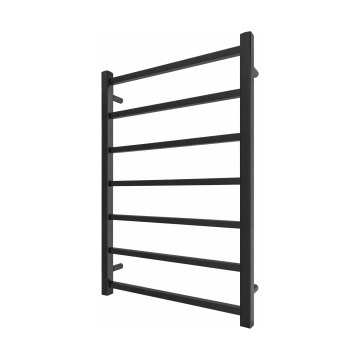 Kopalniški lestevni radiator INOX TOKIO 161W/230V 77x53 cm nerjaveče jeklo/črna