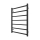 Kopalniški lestevni radiator INOX TOKIO 161W/230V 77x53 cm nerjaveče jeklo/črna