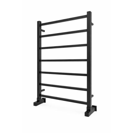 Kopalniški lestevni radiator INOX TOKIO 161W/230V 77x53 cm nerjaveče jeklo/črna