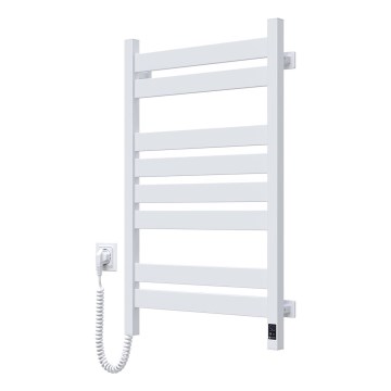 Kopalniški lestevni radiator LARGO s termostatom 432W/230V 80,6 cm IP44 bel, z levim priključkom, kvadraten
