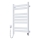 Kopalniški lestevni radiator LARGO s termostatom 432W/230V 80,6 cm IP44 bel, z levim priključkom, kvadraten