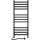 Kopalniški lestevni radiator z termostatom AVANGARD 227 W, 120 × 48 cm, črn, levi