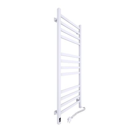 Kopalniški lestevni radiator z termostatom AVANGARD 227W 120x48cm, bela, desna