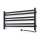 Kopalniški lestevni radiator z termostatom AVANGARD 316W/230V 50,6 cm IP44, črn, desni, kvadraten