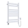 Kopalniški lestevni radiator z termostatom LARGO 432W/230V 80,6 cm IP44 bel desni kvadraten