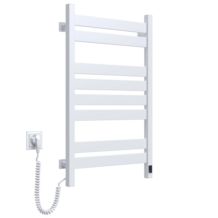 Kopalniški lestevni radiator LARGO s termostatom 432W/230V 80,6 cm IP44 bel, z levim priključkom, kvadraten