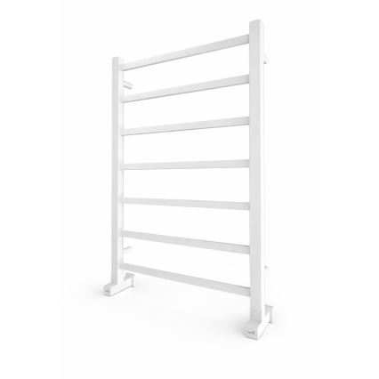 Kopalniški lestveni radiator INOX TOKIO 161W/230V 77x53 cm nerjaveče jeklo/bela