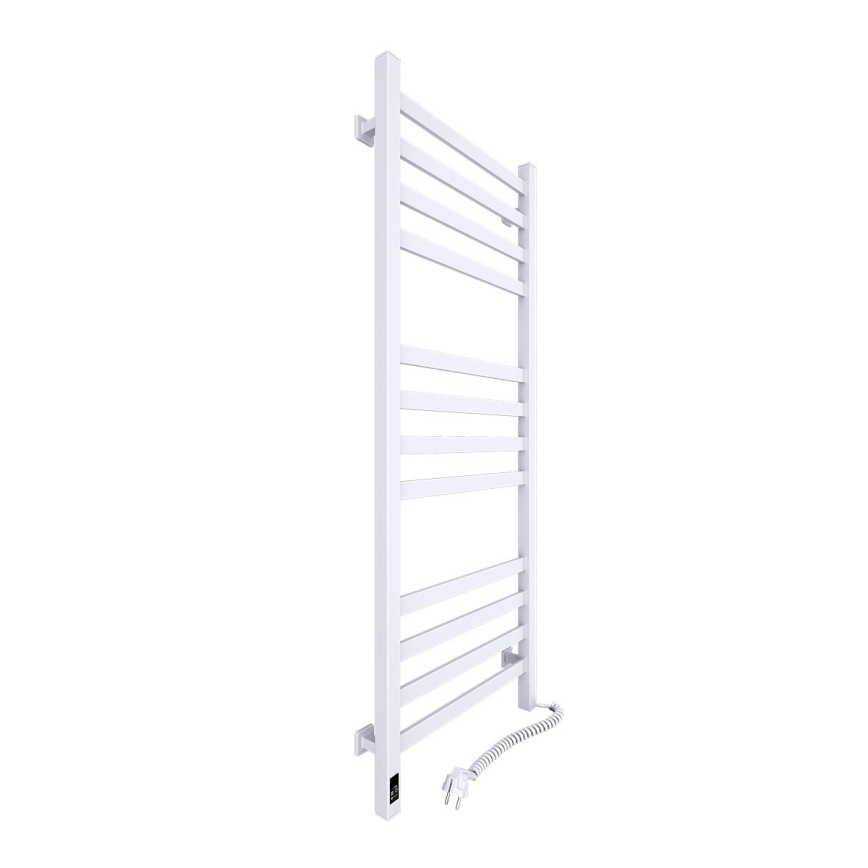 Kopalniški radiator v obliki lestve z termostatom AVANGARD 459W/230V 120,6cm IP44, bel, desni, kvadraten