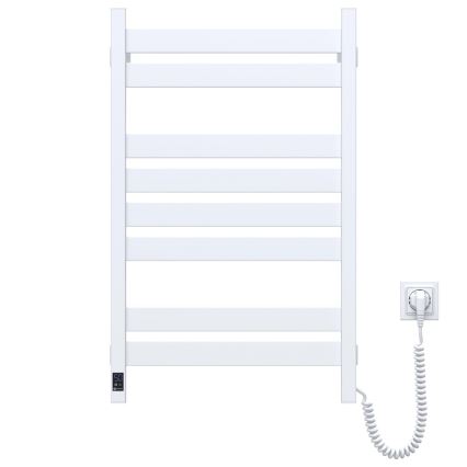 Kopalniški lestevni radiator z termostatom LARGO 432W/230V 80,6 cm IP44 bel desni kvadraten