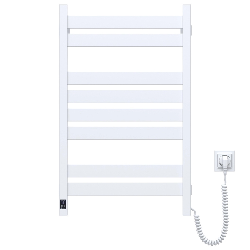 Kopalniški lestevni radiator z termostatom LARGO 432W/230V 80,6 cm IP44 bel desni kvadraten