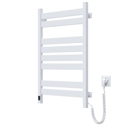 Kopalniški lestevni radiator z termostatom LARGO 432W/230V 80,6 cm IP44 bel desni kvadraten