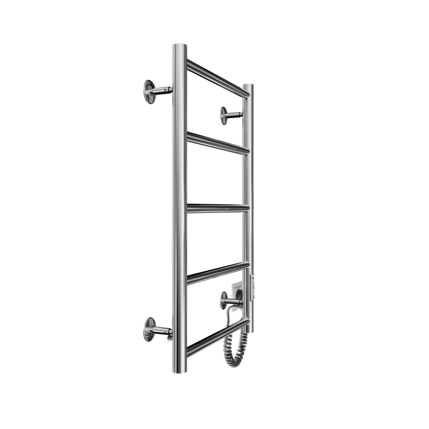 Kopalniški lestvičast radiator CLASSIC, 65 W/230 V, 66 x 42 cm, nerjaveče jeklo/sijajni krom, desna izvedba