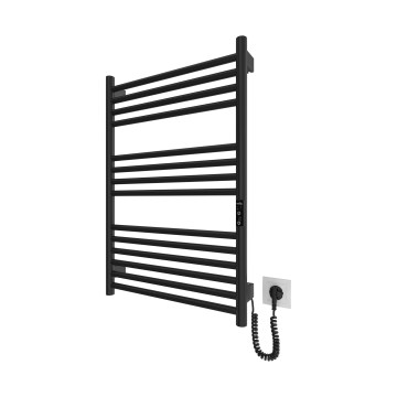 Kopalniški lestvičast radiator HF GREENWICH 170W/230V 77x53 cm, črn, desni, okrogel