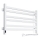 Kopalniški lestvičasti radiator AVANGARD z termostatom, 316 W/230 V, 50,6 cm, IP44, v beli barvi, desni, kvadraten