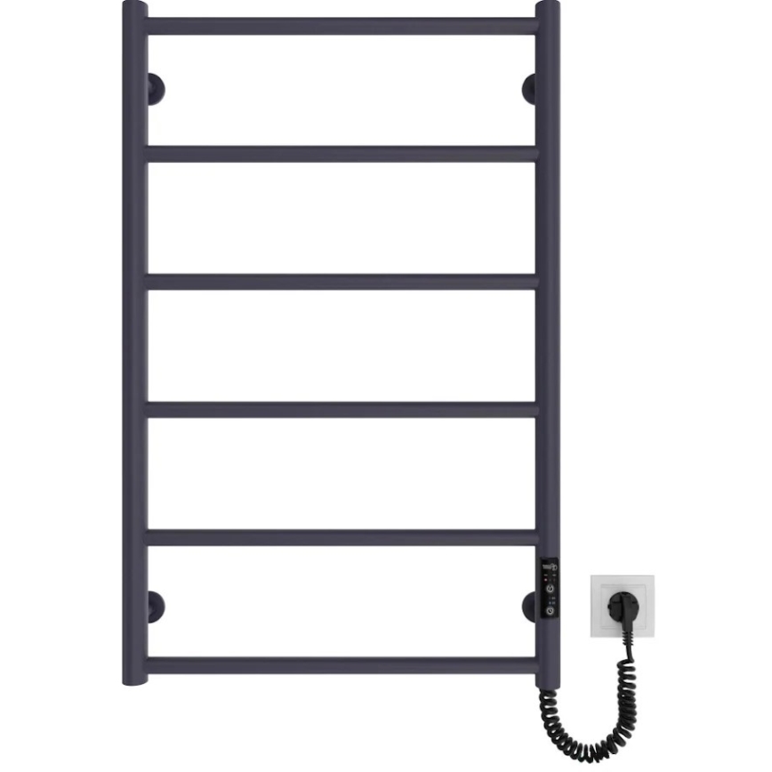 Kopalniški lestvični radiator CLASSIC 110W/230V 81x52 cm nerjaveče jeklo/antracit, desni