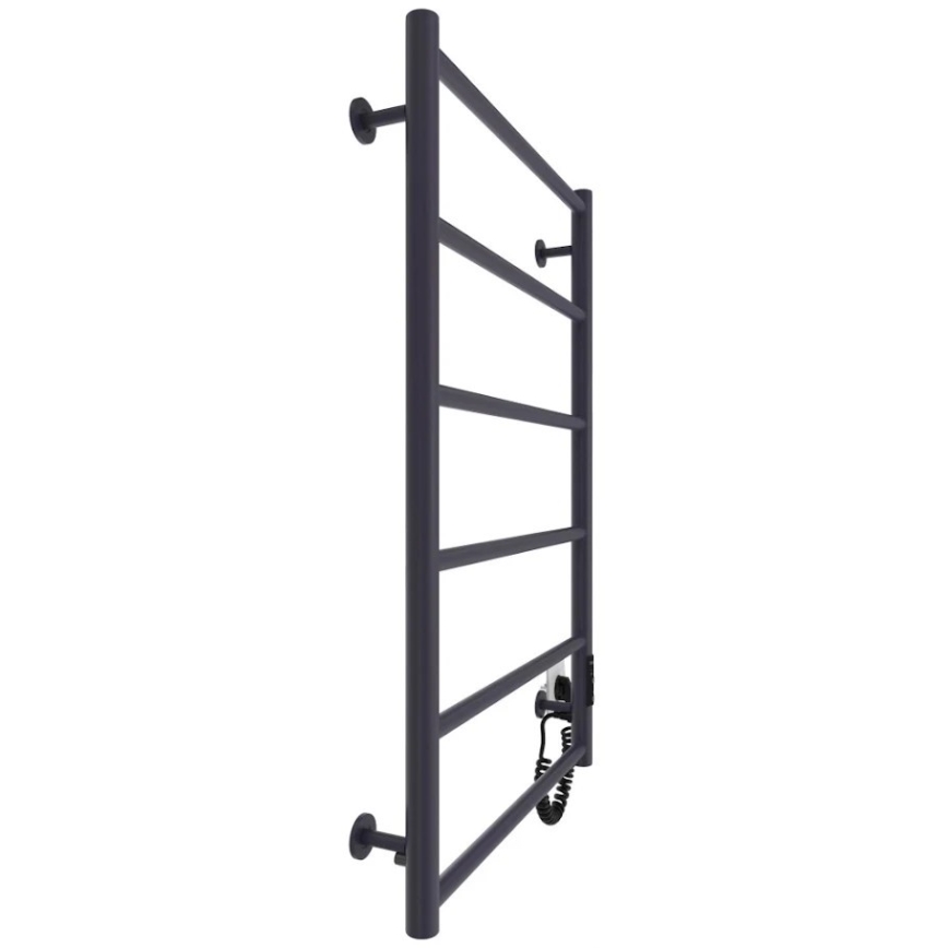 Kopalniški lestvični radiator CLASSIC 110W/230V 81x52 cm nerjaveče jeklo/antracit, desni