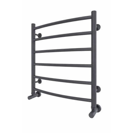 Kopalniški lestvični radiator INOX CLASSIC 122W/230V 57x53 cm nerjaveče jeklo/antracit