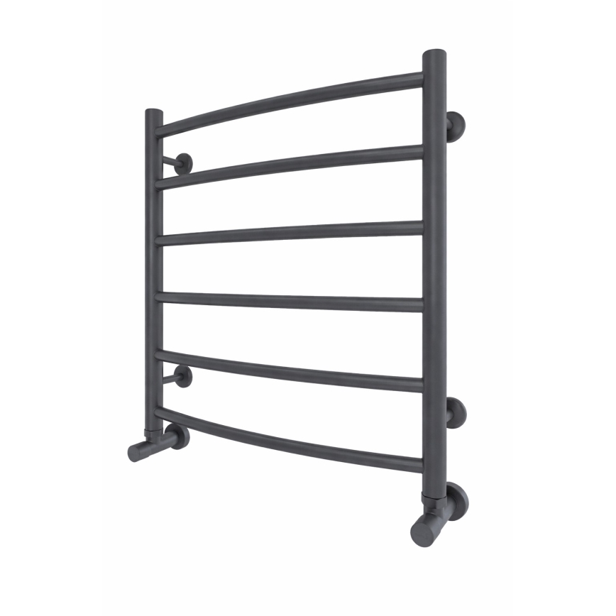 Kopalniški lestvični radiator INOX CLASSIC 122W/230V 57x53 cm nerjaveče jeklo/antracit