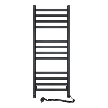 Kopalniški lestvični radiator s termostatom AVANGARD 227W 120x48cm črna desna