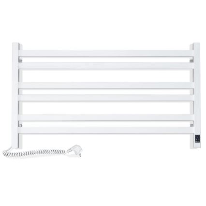 Kopalniški brisačni radiator s termostatom AVANGARD 316W/230V 50,6 cm IP44, bel, z levim priključkom, kvadraten