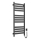 Kopalniški lestvični radiator z termostatom LARGO 256W 120x50 cm, črne barve, z desnim priključkom