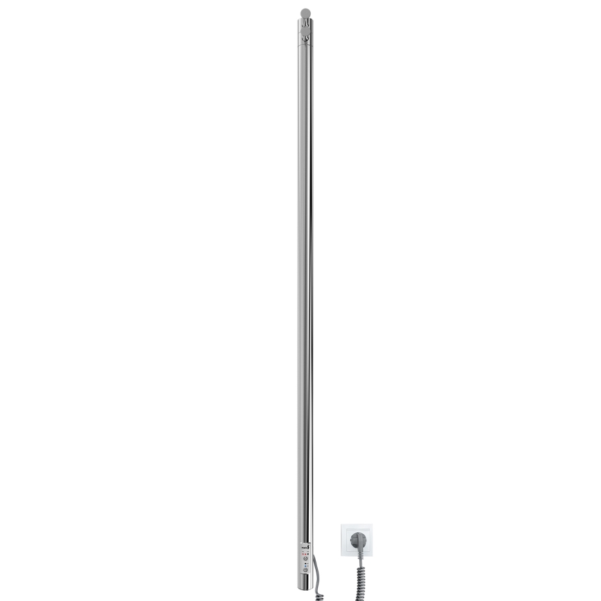 Kopalniški radiator RAY 25W/230V 110x30 cm IP44 nerjaveče jeklo/sijajni krom