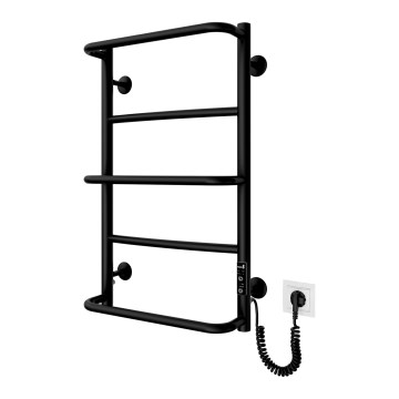 Kopalniški rebrast radiator LUX 65W/230V 66x42 cm nerjaveče/črna, desni