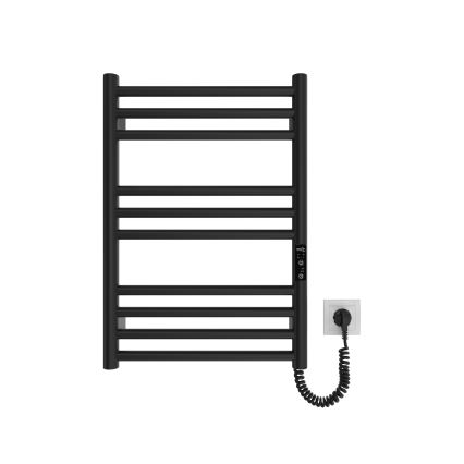 Kopalniški rebrasti radiator HF GREENWICH 100W/230V 57x43 cm, črn, desni, okrogel