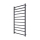 Kopalniški rebrasti radiator INOX TOKIO 233W/230V 117x53 cm nerjaveče jeklo/antracit