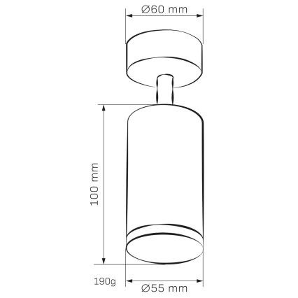 Kopalniški reflektor TURYN 1xGU10/10W/230V IP44 črna