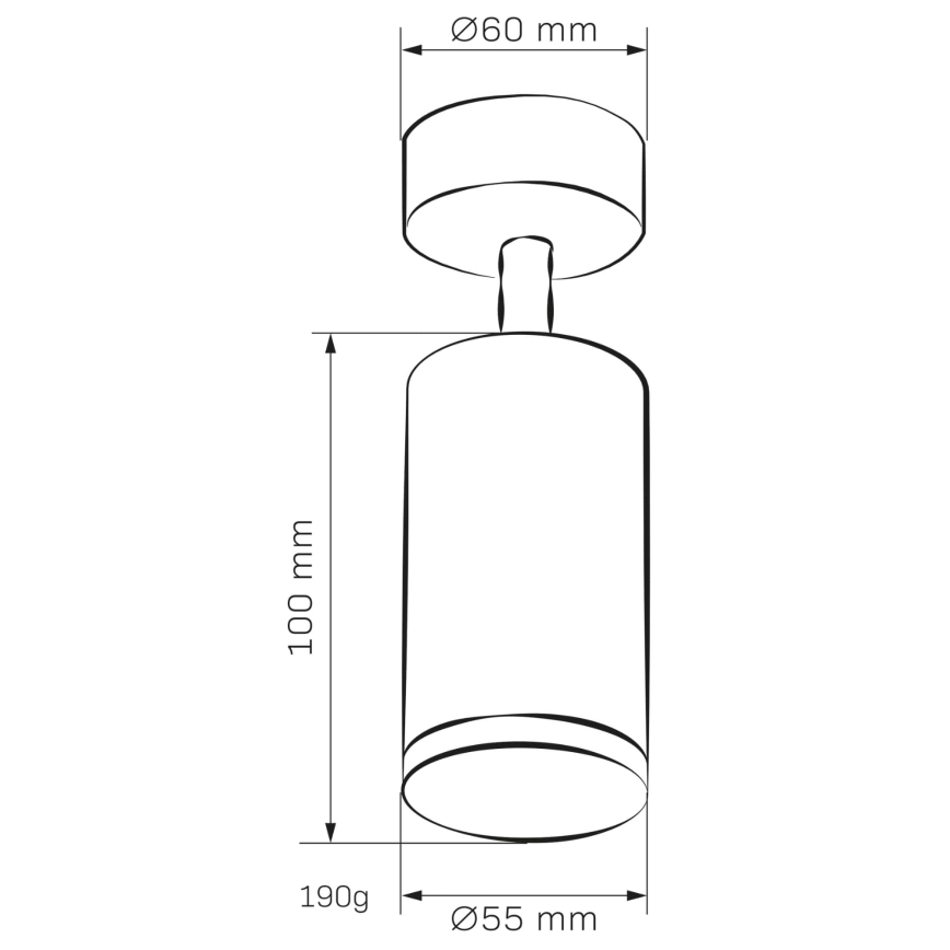 Kopalniški reflektor TURYN 1xGU10/10W/230V IP44 črna